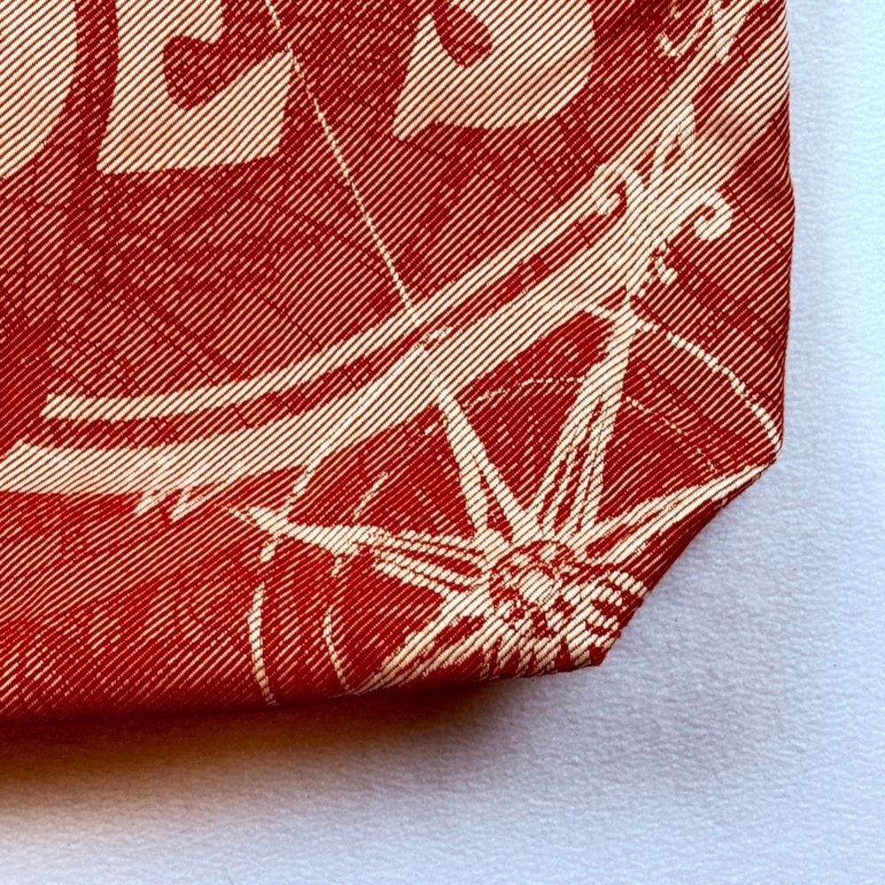 Vintage Trader Joe's Woven Tote Bag Red Nautical Compass Lighthouse Tapestry - Picture 2 of 6